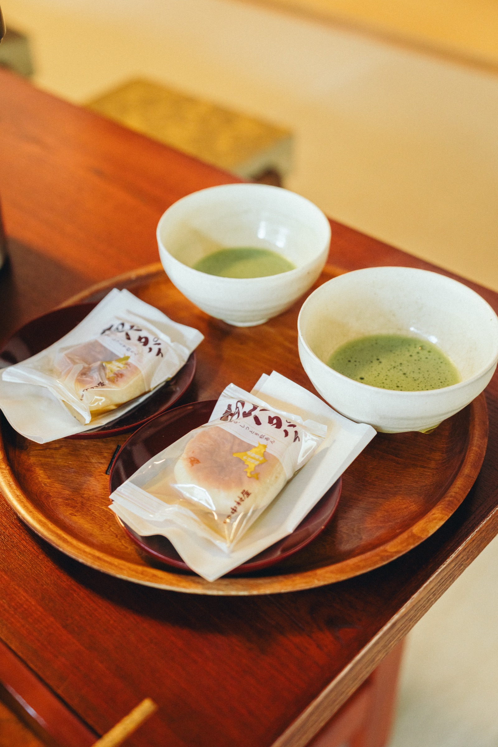 抹茶とお菓子